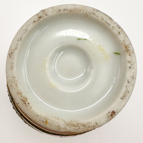 Small Japanese Satsuma Vase with Moriage Chinoiserie Gold Trim Colorful 5" - Picture 11 of 13